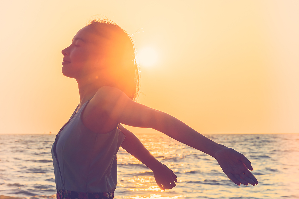 Young woman on the beach